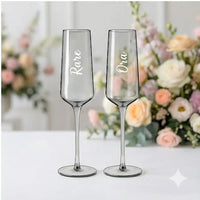 Personalized Champagne Flutes - Premium Engraved Champagne Glasses